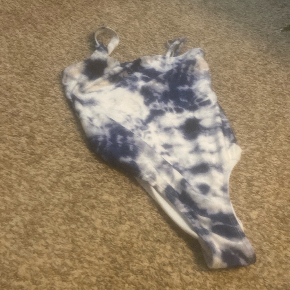 One piece, tie-dye swimsuit